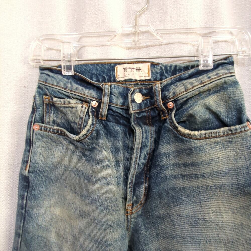 We The Free People Jeans Womens 26 Stella Skinny High Rise Dirty Wash Distressed - Picture 2 of 12